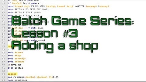 Batch Game Series: Lesson #3 Adding a shop