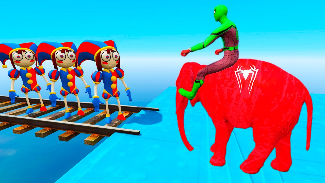 GTA 5 | Crazy Ragdoll - Spiderman On Rainbow Bridge With Minions (Funny Fails Compilations) 1