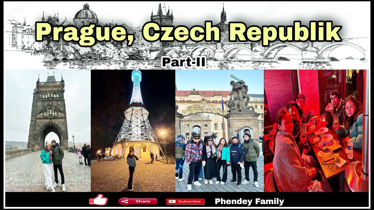 28. January 2022  walking along prague famous Charles Bridge / biggest church / tibetan vlogger
