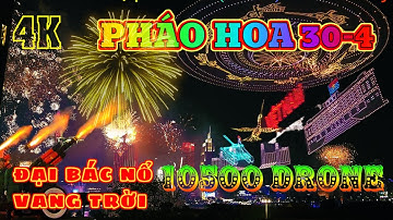 SÀI GÒN đêm 30 tháng 4 đại bác nổ vang trời, mãn nhãn PHÁO HOA 30/4, bay 10500 DRONE VNPay