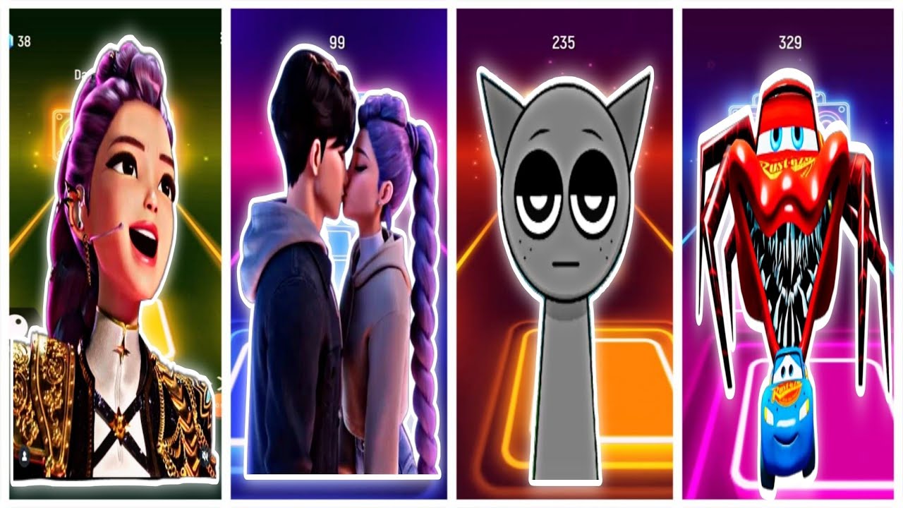 Tiles hop dansing. K-POP demon hunters VS Saja boys VS sprunki VS MC queen. Who is better? 