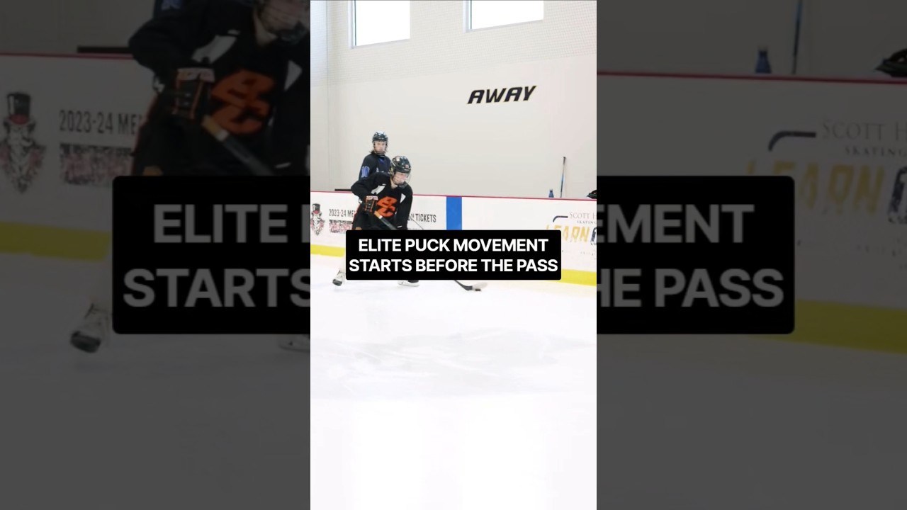 ELITE PUCK MOVEMENT STARTS BEFORE THE PASS #hockeycoaching #hockeytraining