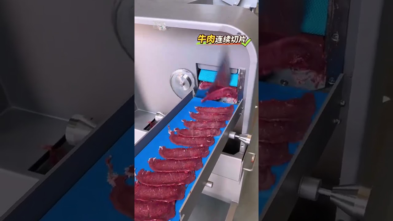 Effortless Meat Slicing Machine - 1 Slice/Sec, Auto-Adjustable Thickness for Busy Chefs