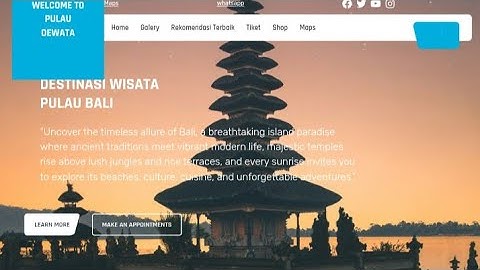 MEMBUAT WEBSITE BERBASIS CMS WORDPRESS MELALUI CPANEL [ DESTINASI WISATA PULAU BALI ] 