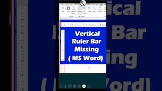 Vertical ruler not showing in MS Word | vertical ruler not working fix Ms Word #shorts #msword
