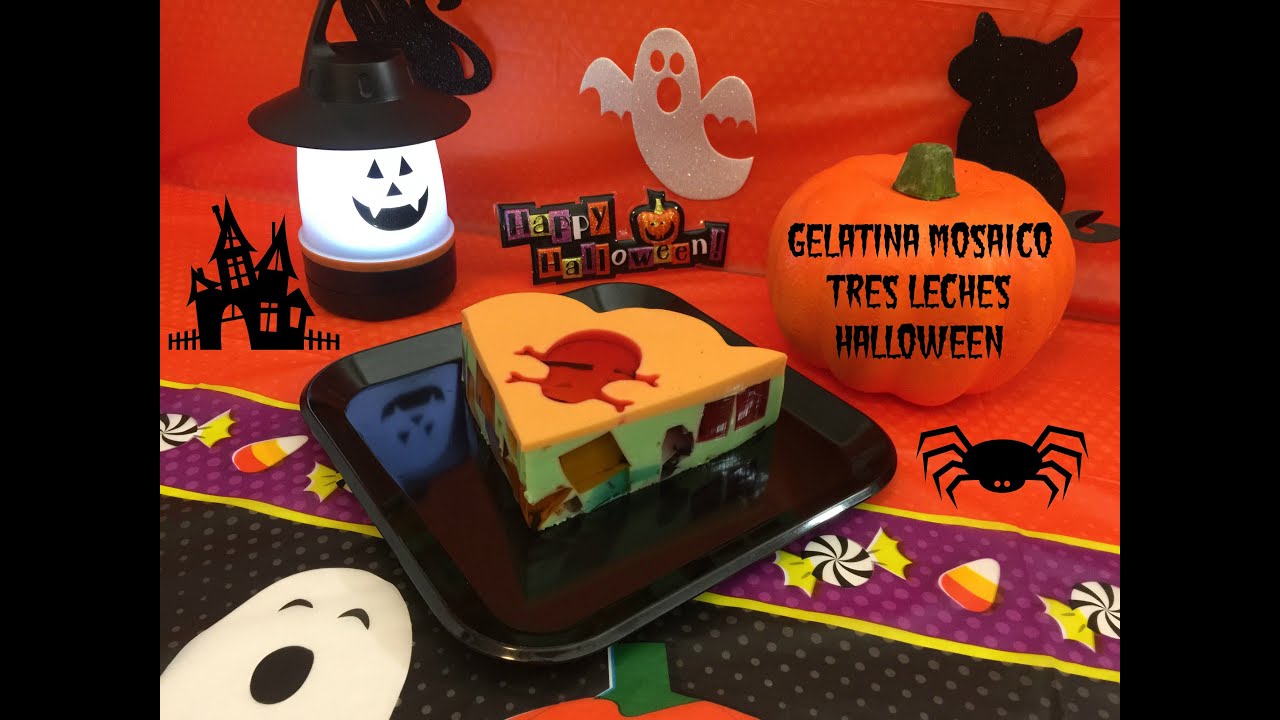 Gelatina Mosaico Tres Leches Halloween YouTube