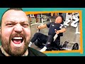 My guy went to sleep  hilarious gym fails with eddie hall