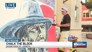 Chalk the Block in downtown St. Joseph, Mich. with Professional Artist Danny Bloss