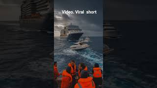 Giant Cruise Ship vs Sinking Yacht 😱 Terrifying Ocean Moment
