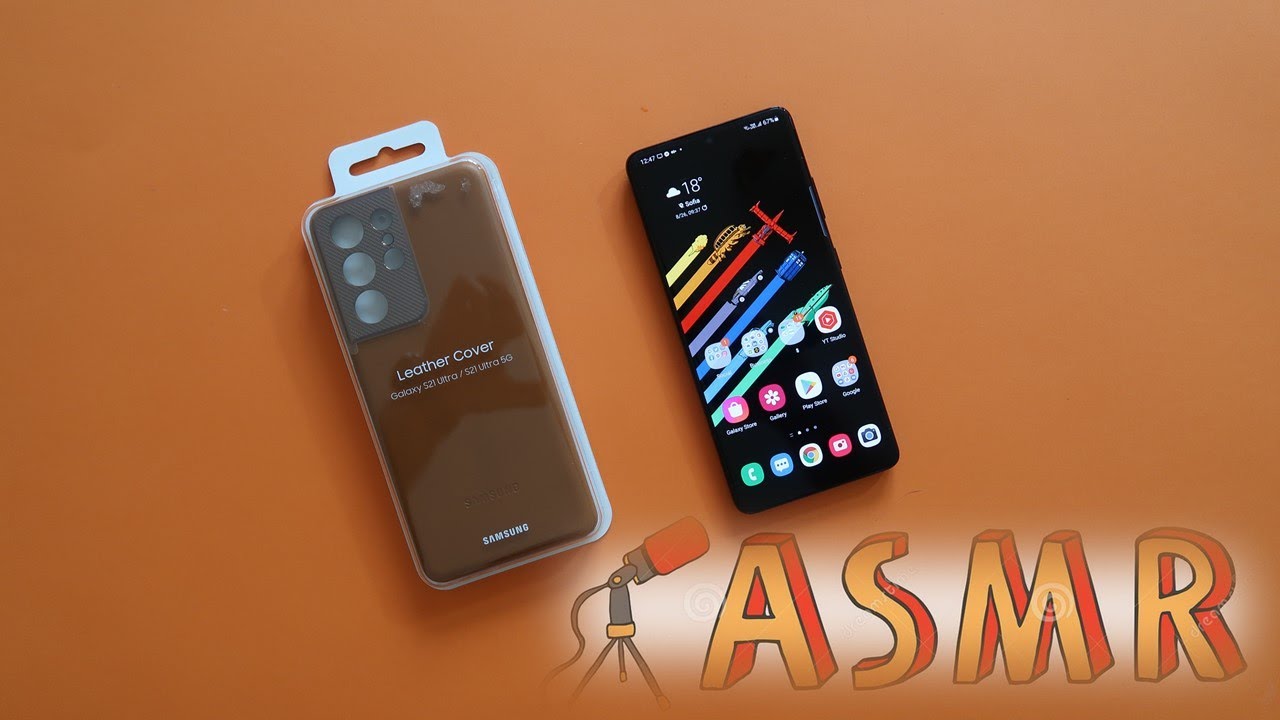 🎙️ Samsung Galaxy S21 Ultra Leather Cover ASMR unbox & review 🎙️
