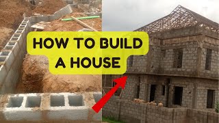 House Construction Step-By-Step From Foundation To Roof Construction Of A Duplex Building