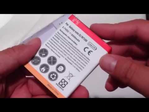 Unboxing and Tested 6500mAh Extended Battery for Galaxy Note II 2 SGH-T889.  Lasts 4-5hrs
