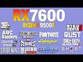 RX 7600 vs Test in 23 Games 1080p | Current performance?