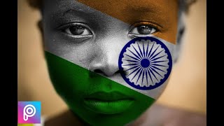 Independce Day Photo Editing Tutorial | Print Indian Flag on Face | Picsart Editing Tutorial screenshot 3