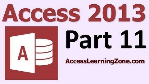 Microsoft Access 2013 Tutorial Level 1 Part 11 of 12 - Customer Reports