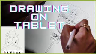 drawing on tablet / human portrait sketch /tutorial of human portrait sketch screenshot 1