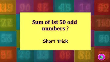Sum of 50 odd numbers ⏱ in seconds❓😎