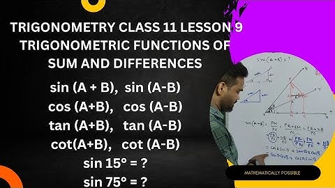 trigonometry class 11, m l Aggarwal, isc, cbse, trigonometric functions of sum and differences