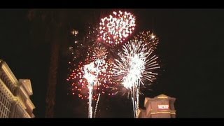 Fireworks Show At Caesars Palace In Las Vegas 7/7/12