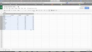 Sorting data on Google drive spreadsheet