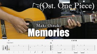 Memories (Ost. One Piece) - Maki Otsuki - Fingerstyle Guitar Tutorial + TAB & Lyrics