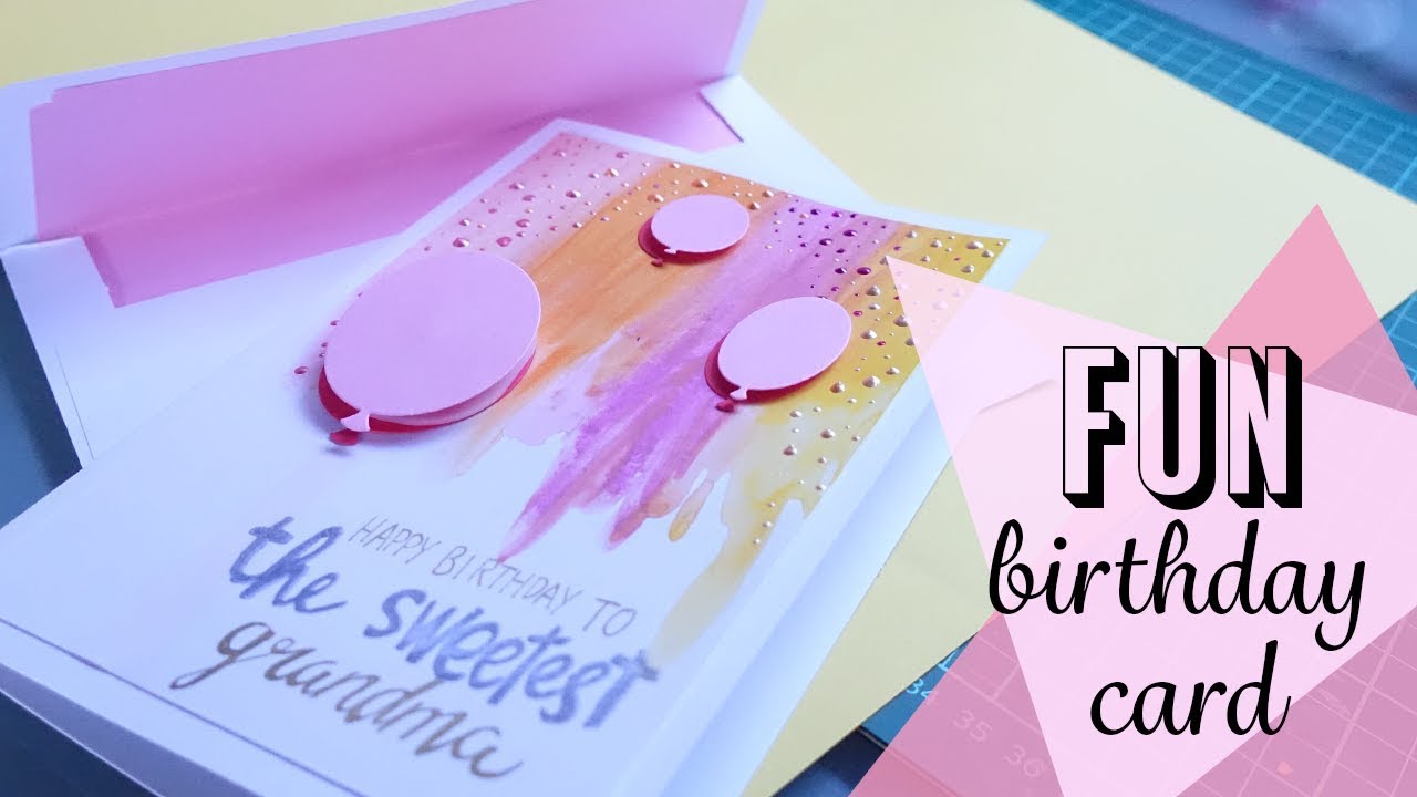 Fun Birthday Card For Grandma Cardmaking Tutorial YouTube