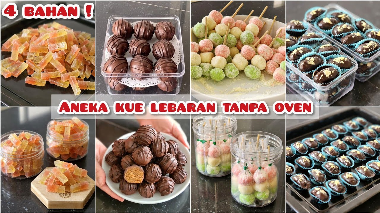 4 resep kue lebaran 2025 termudah. 4 bahan saja tanpa oven tanpa mixer sudah bisa isi toples lebaran