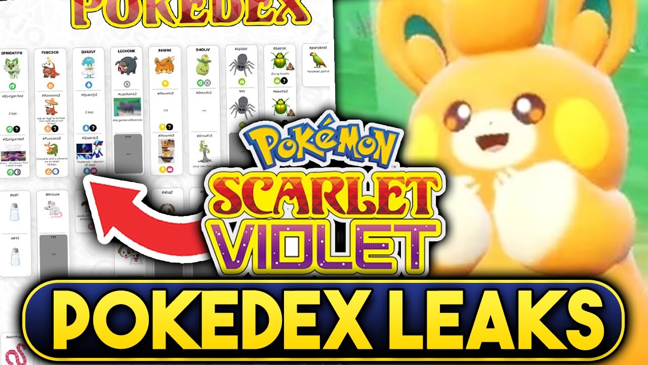 Pokémon Scarlet and Violet's Entire Paldea Pokédex Leaks