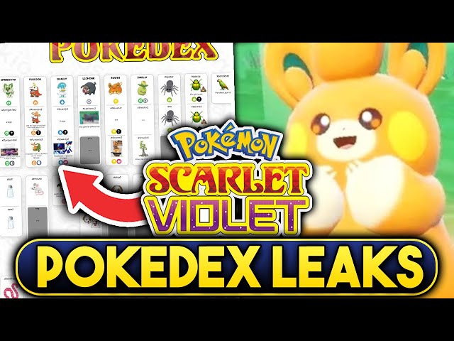 HUGE LEAK! ALL 107 NEW POKEMON for Pokemon Scarlet and Violet Pokedex 