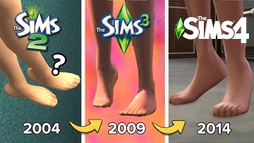 Sims 2 vs Sims 3 vs Sims 4 - Feet Logic