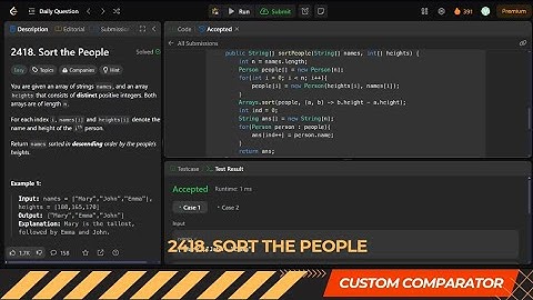 LEETCODE DAILY QUESTION 2418 | Sort the People | Is Kabir Coding #coding #programming #leetcode
