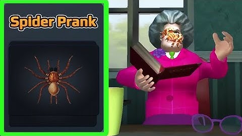 Scary Teacher 3D - Gameplay Walkthrough Part 10 - Miss T Spider Prank (Android, iOS)