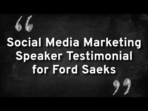 Social Media Marketing Speaker Testimonial for For...