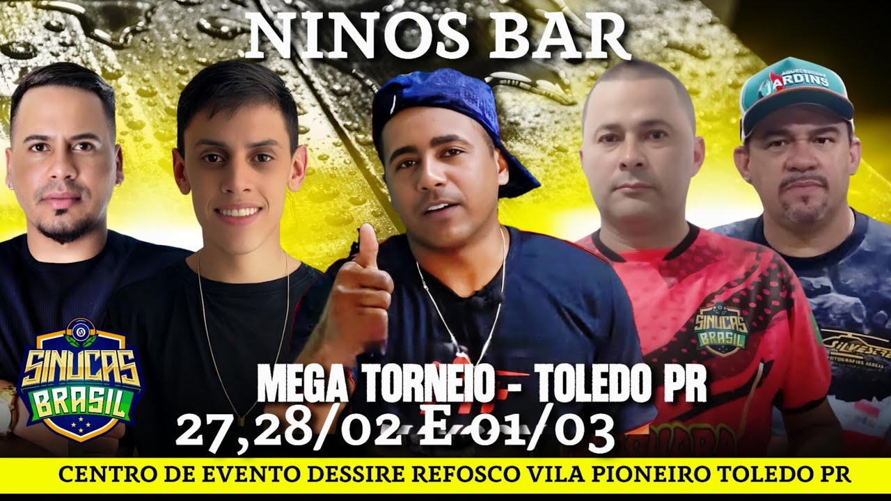 SINUCA AO VIVO 28/02 MAYCON, LAMBE LAMBE, NEGO WALISON, KAIKE NINOS BAR TOLEDO PR#LIVE#SINUCAAOVIVO