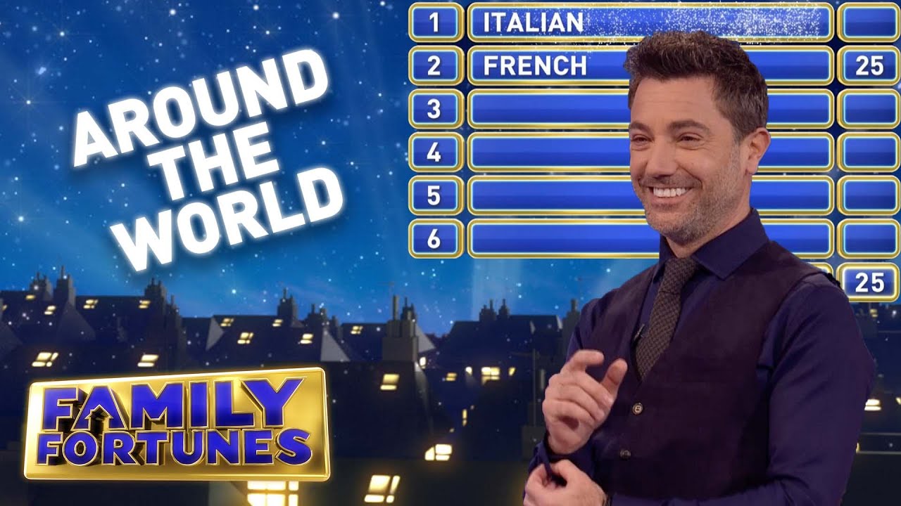 Gino DAcampo goes AROUND the WORLD  Family Fortunes
