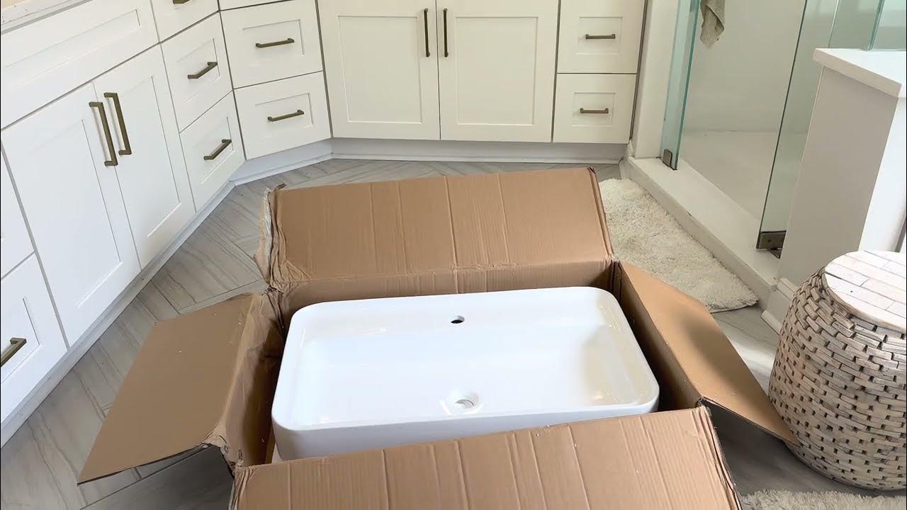 Eridanus Bathroo Vessel Sinks 27.8" X 18", Preiu Wall Ount Bathroo