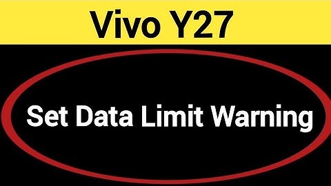 how to set data limit warning, Vivo Y27 me data limit kaise set karen