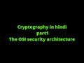 Cryptography in Hindi Part 1: Understanding the OSI Security Architecture 🔐