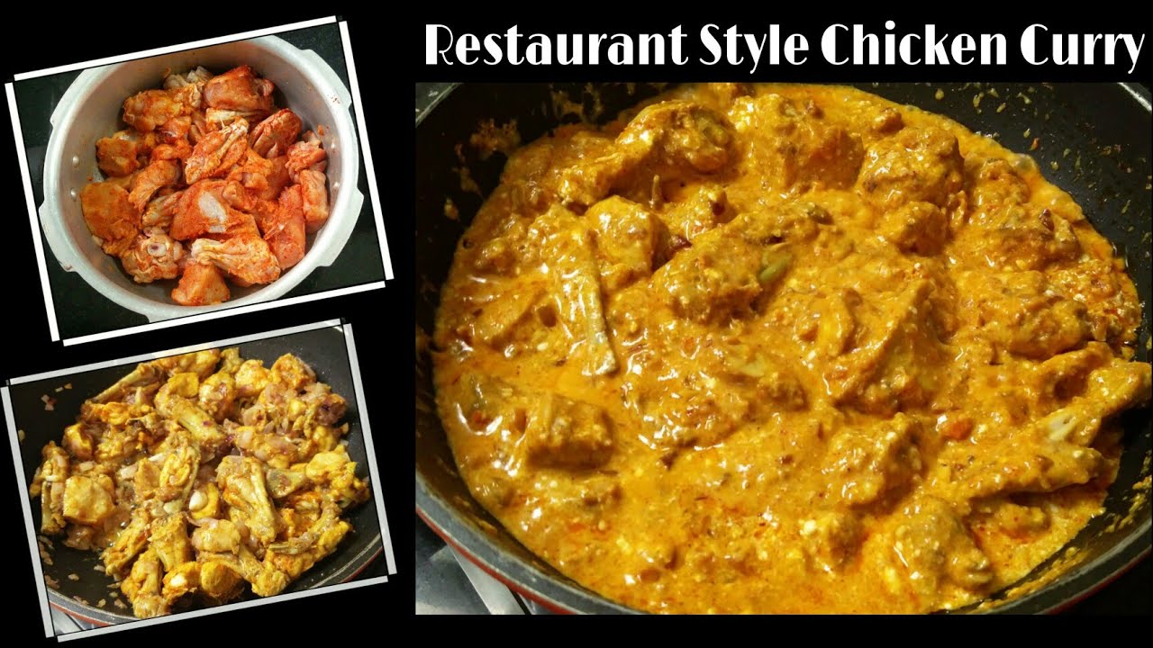 Easy restaurant style chicken curry chicken curry using pressure