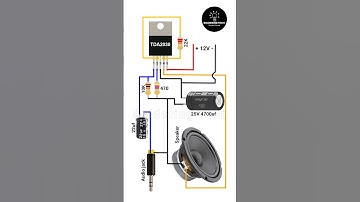 TDA 2030 ic amplifier circuit | Bass amplifier #diy #shorts #viral