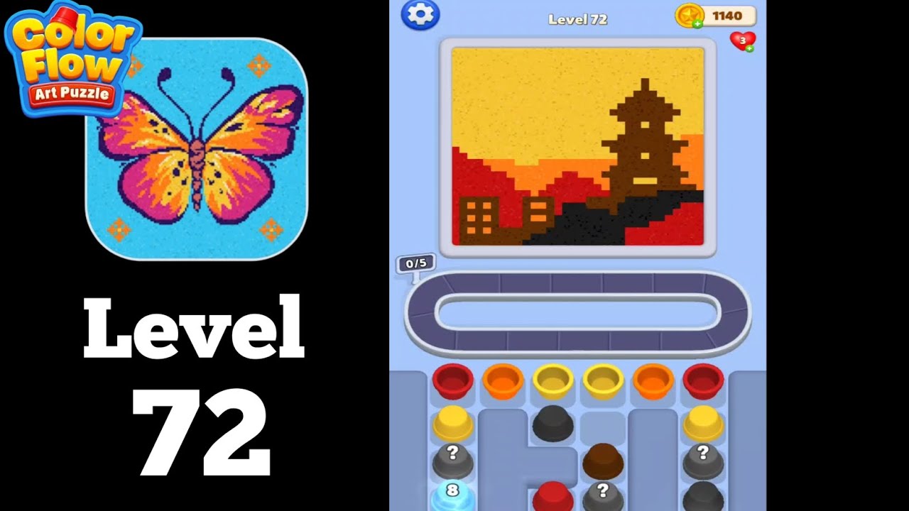 Color Flow Art Puzzle Level 72 Walkthrough Solution