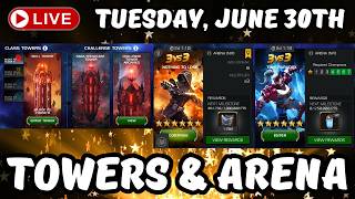 Live - Towers,  Shatterstar Arena & Dailies - F2P Vega Prime June 30th Live Stream MCoC