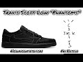 Rep travis scott x air jordan 1 low black phantom  pk batch