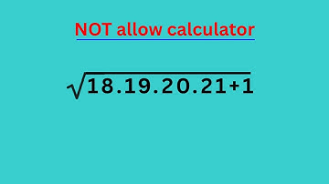 Not allow calculator | Math Olympiad question |