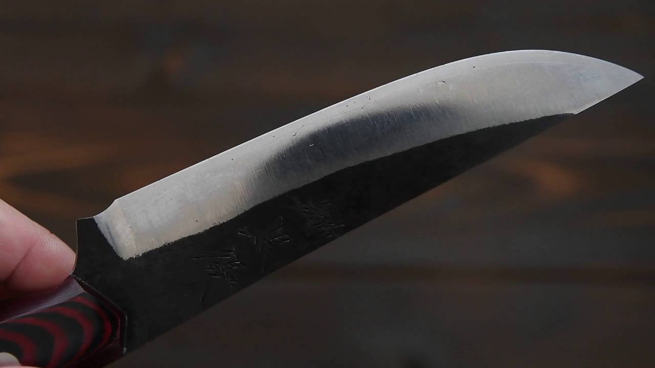 鍛造ナイフ 翼１型 越前 黒埼 優 作 青紙スーパー鋼 革製鞘付 Kurosaki Yu Tsubasa Type1 Aogami Super Micarta Youtube