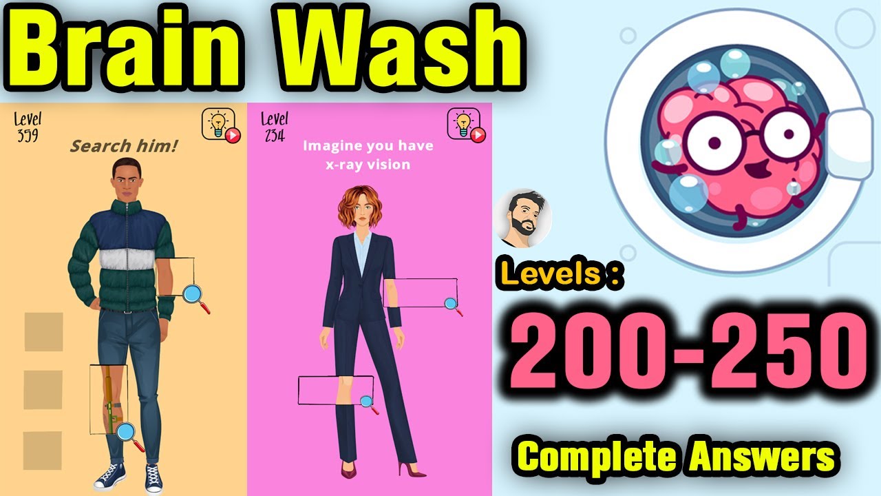 Brain Wash Answer | Levels 200-250 | Gameplay Walkthrough Solution | By Say Games | (IOS - Android)