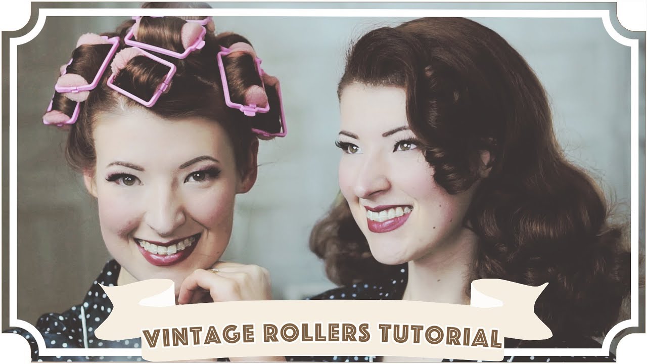 How To Curl Your Hair Vintage Sponge Rollers Tutorial Youtube