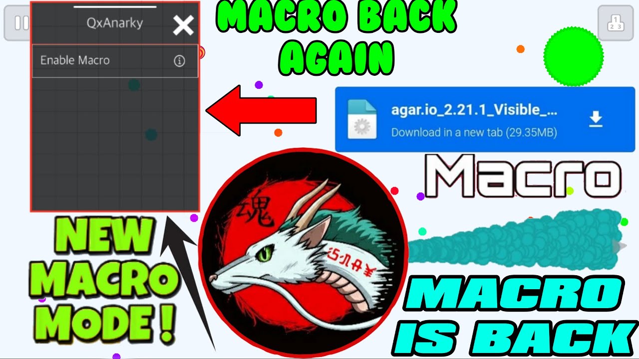 AGARIO NEW MACRO + ZOOM AGAR.IO MOBILE YouTube
