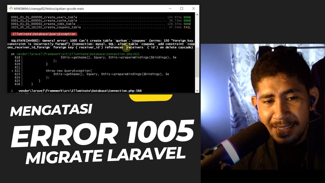 Mengatasi error Laravel Migration - SQLSTATE[HY000]: General error ...