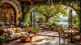 Smooth Jazz Summer Music ☕ Lakeside Coffee Shop Ambience &amp; Tranquil Moments for Relaxing